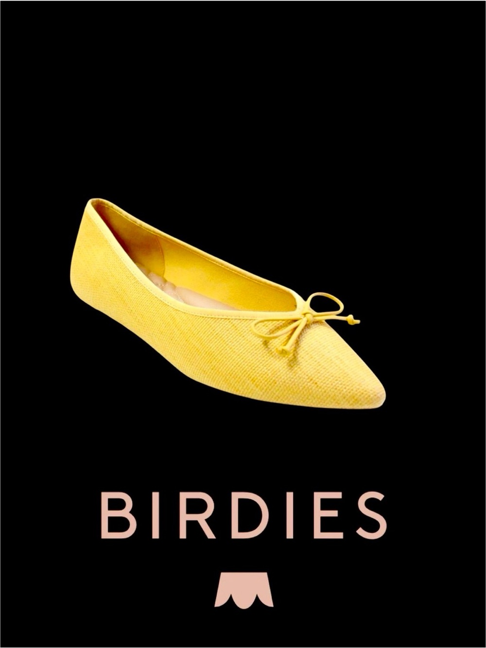 Birdies Goldfinch Raffia Pointed Toe Flats